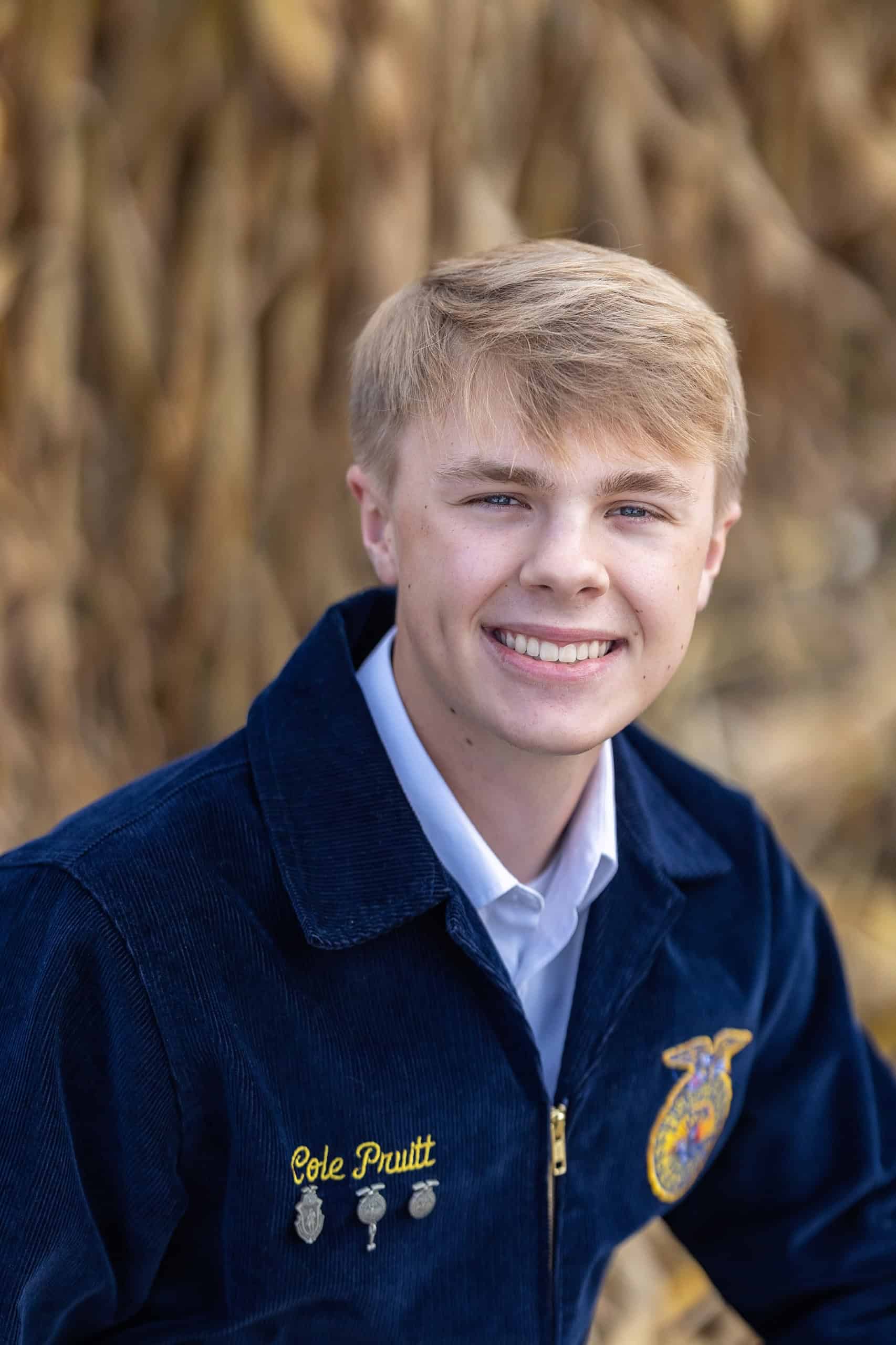 Serving as a three-time FFA chapter officer helped Cole Pruitt learn what it means to be a leader.