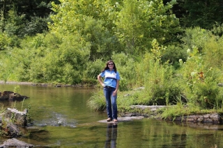 Channing Anderson , the Coweta FFA Secretary, smiles for her FFA picture.