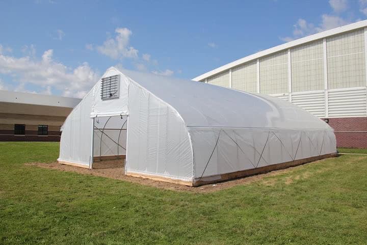 The newly-built greenhouse at Fowlerville High School.