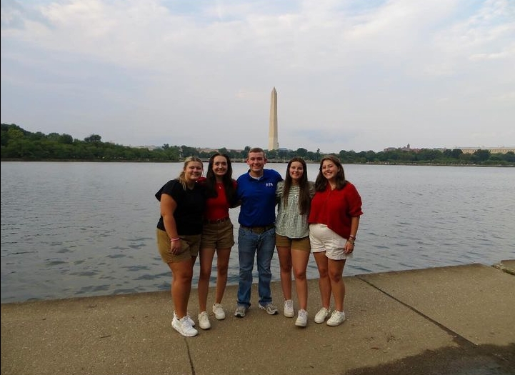 North Carolina FFA state officers touring Washington, D.C. while attending State Officer Summit.