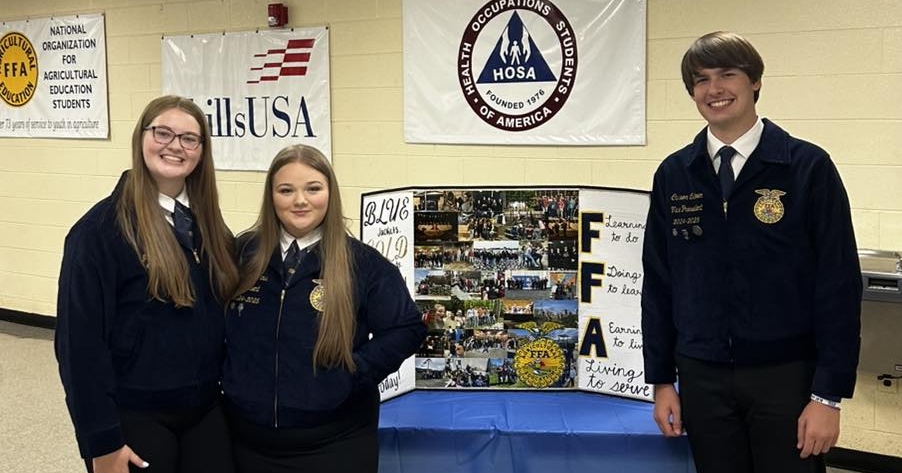 Haywood FFA officers, from left to right: Millie Joyner, Madelyn Tims and Carson Osteen.