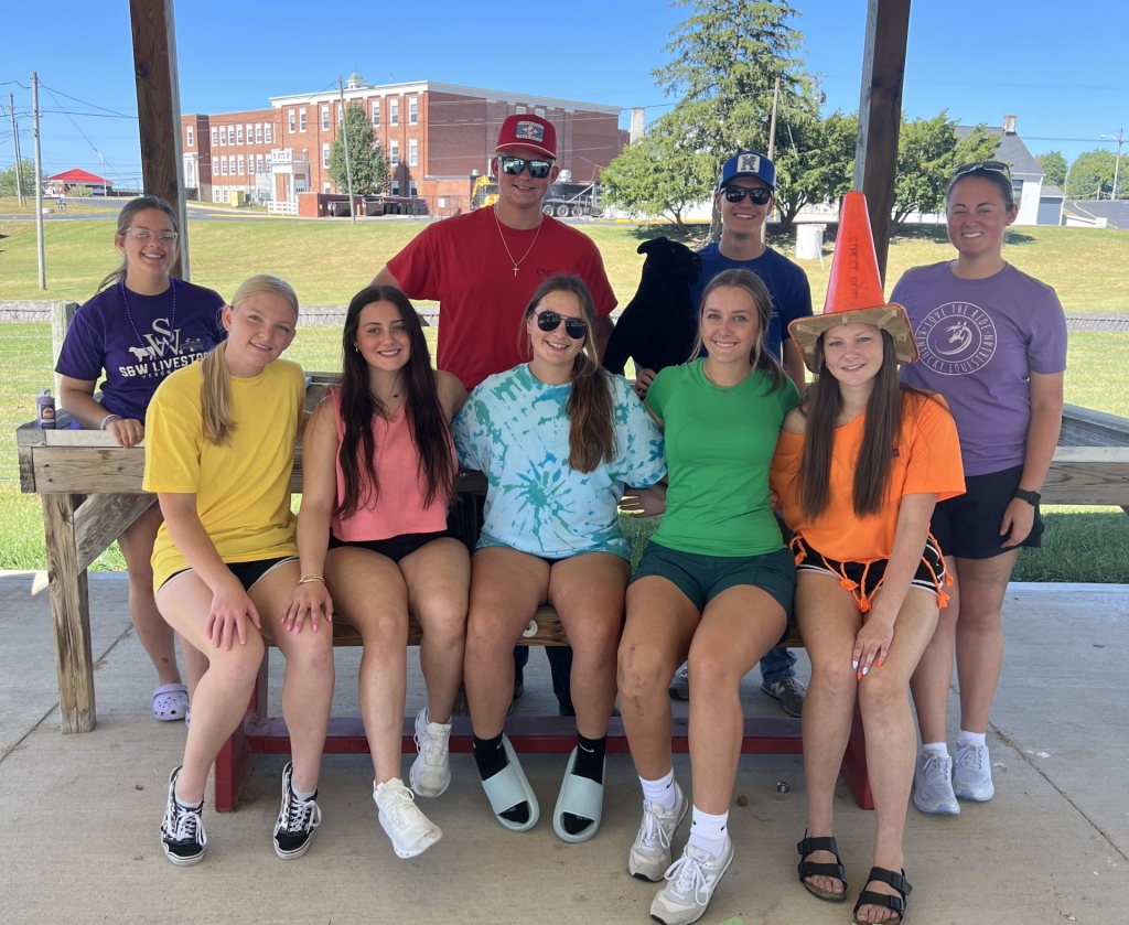 The cast and crew of the Bourbon County FFA Aquafest promotion video.