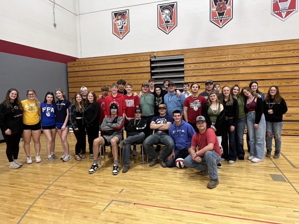 Twin Valley South-MVCTC FFA members at their chapter’s lock in.