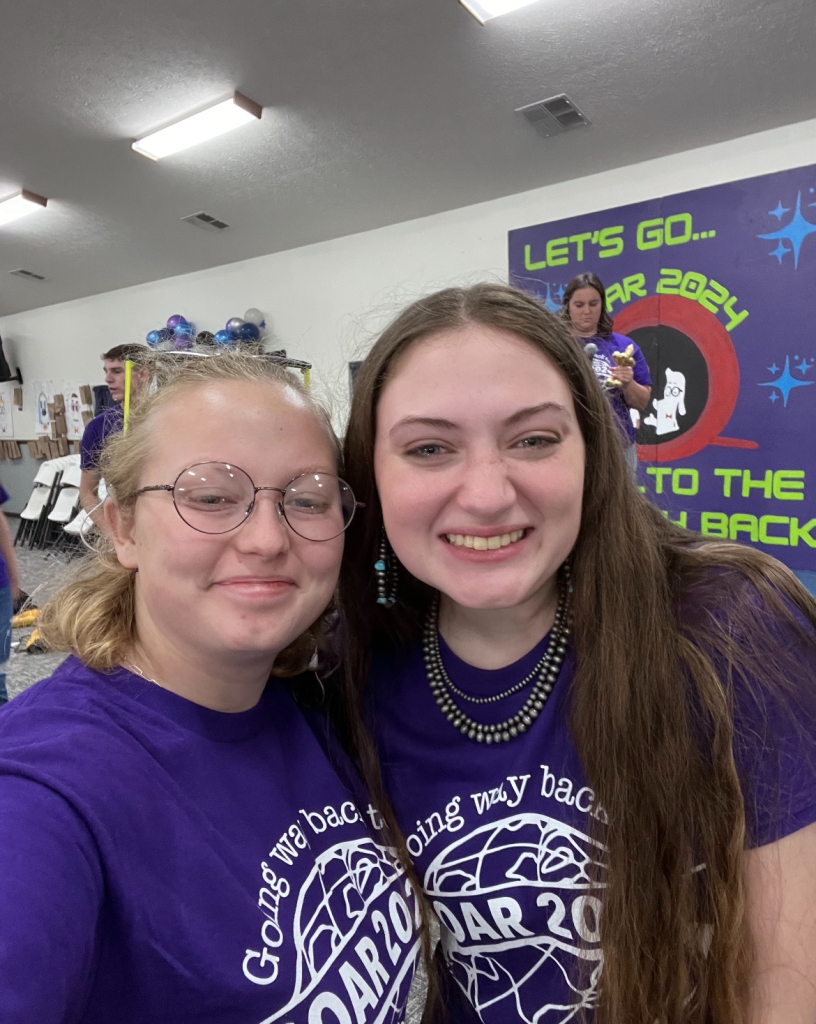 Kenady Lawson with current Indiana FFA Secretary Christina Caldwell.