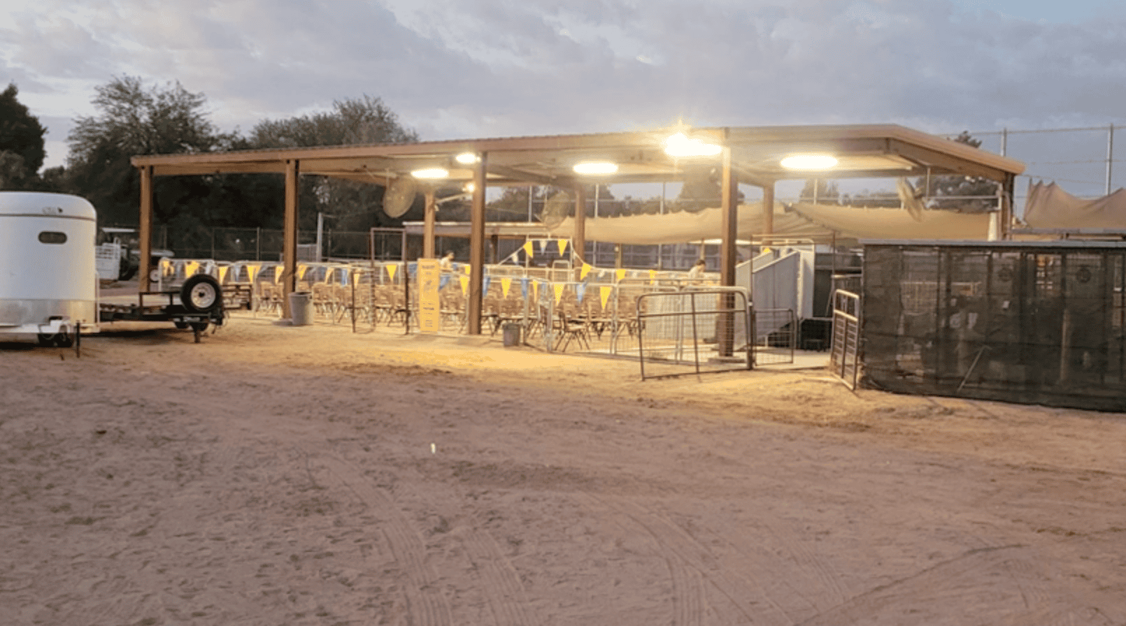 The Gilbert FFA steel show barn where the auction takes place.