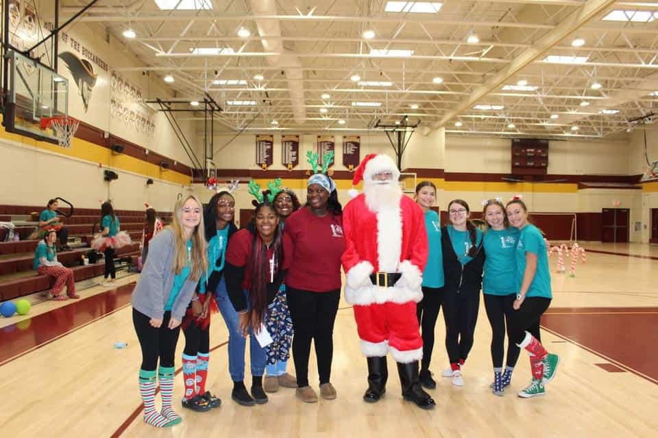 Milford High School students develop leadership and teamwork skills while participating in Santa’s Workshop.