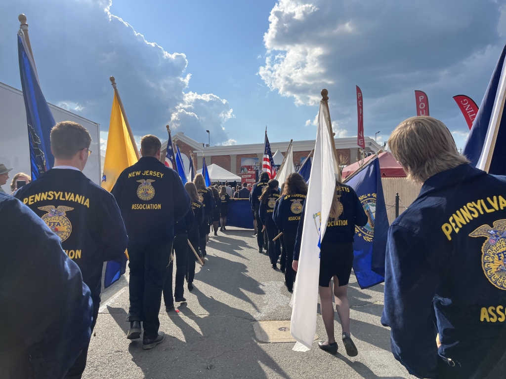 Parade of flags for the Big E Stars Recognition Ceremony.