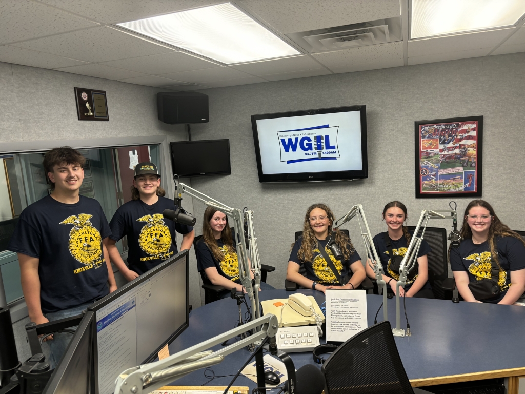 Knoxville FFA members doing a radio interview about their project.