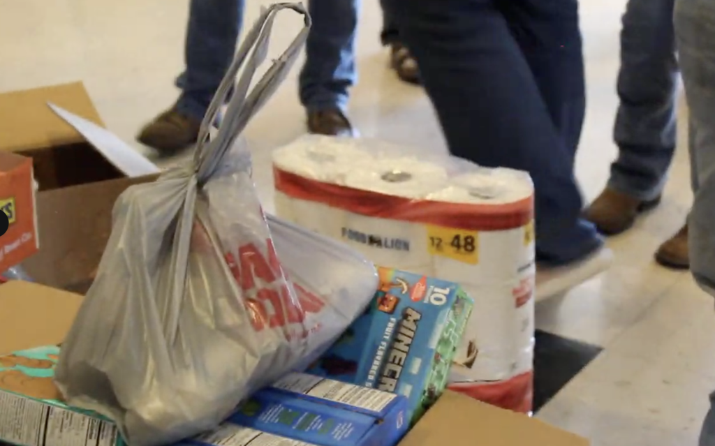 Items donated by students from the Southeast Region for the Hurricane Helene supply drive.