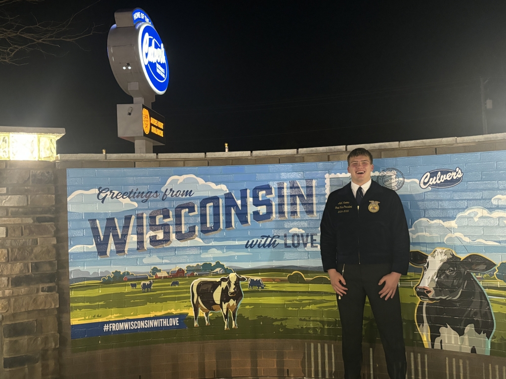 Kooima is representing his home state of Wisconsin this year as a state FFA officer.