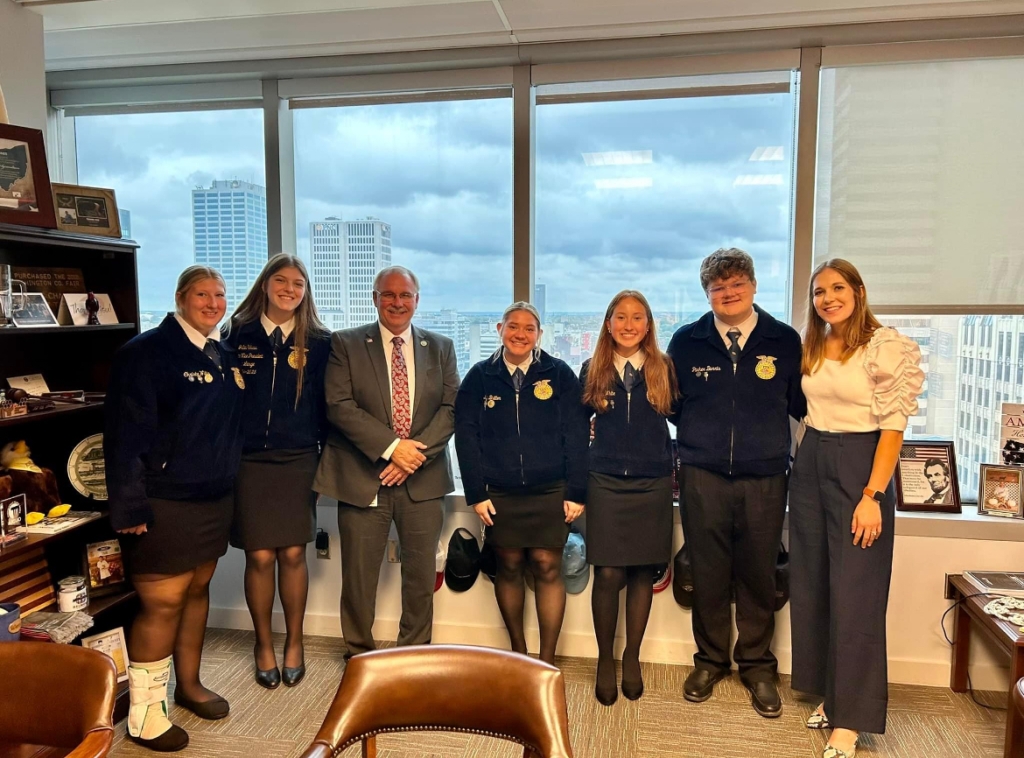 Fort Frye FFA members pose with Ohio Representative Don Jones.