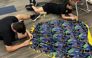 Students Creating blankets