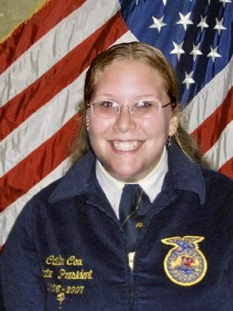 Before moving to Florida and starting her full-time career, Caitlin Cox served as a New Hampshire FFA state officer and ran for a national FFA office. 