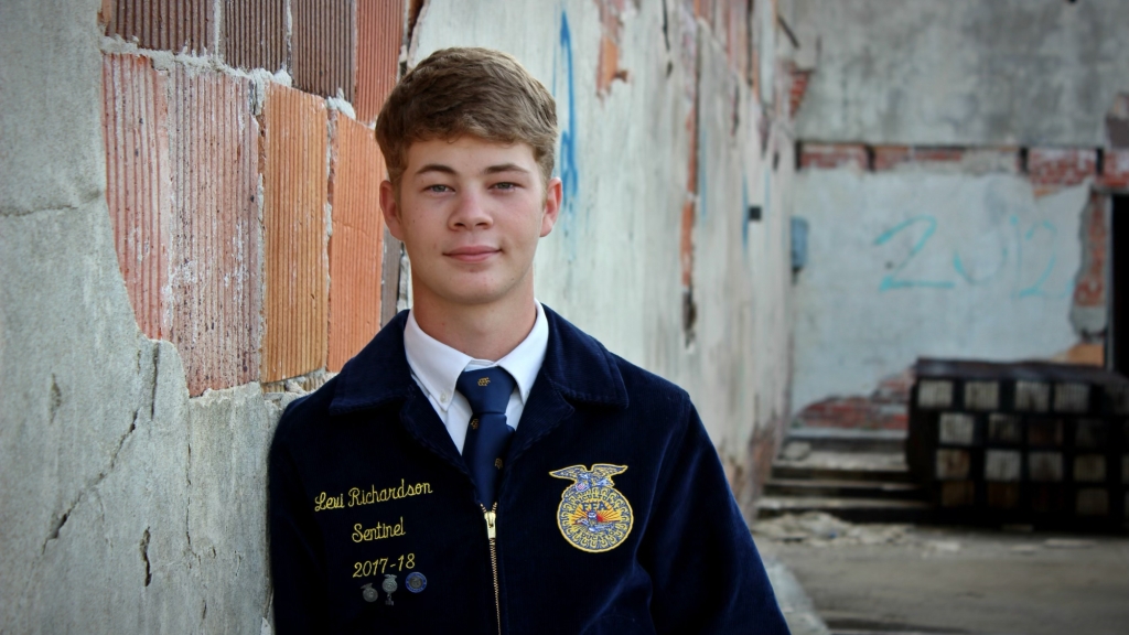 Levi Richardson became an FFA member after receiving some encouragement from his older brother. Photo by Sarah Laird.