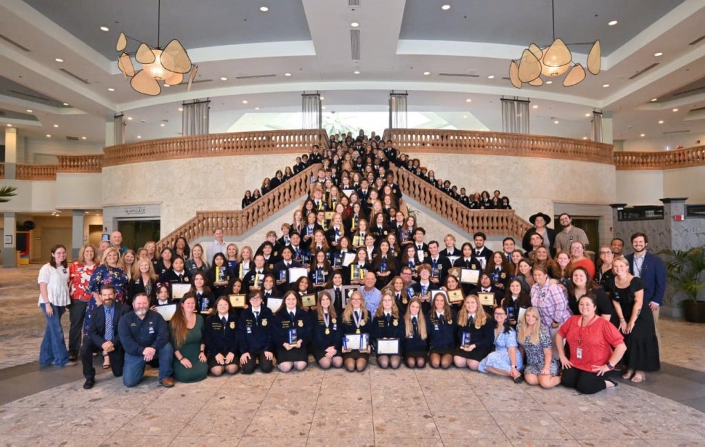 Florida FFA District VII members at the state convention and expo.