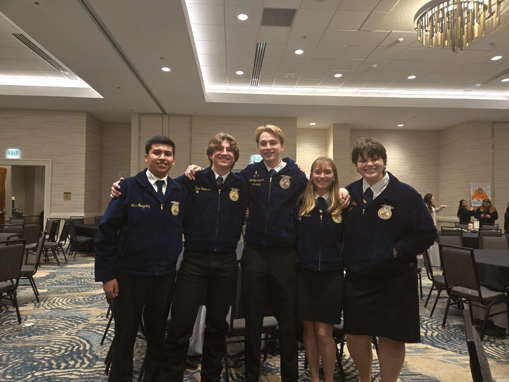 Salinas FFA members with California FFA State Vice President John Dein.