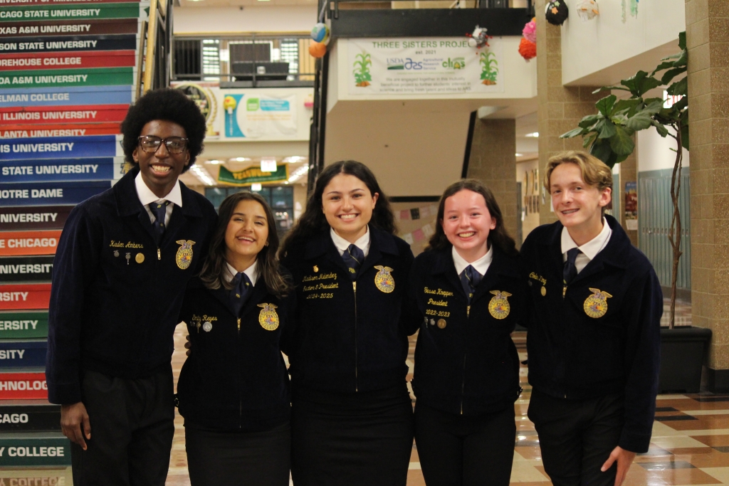 The 2024-25 Illinois FFA Section 8 officer team.