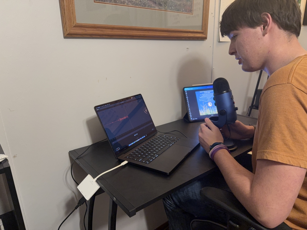 Behind the scenes of his podcast, <em>“Empowering the Future of Agriculture.”</em>