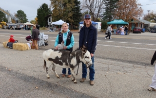 Sarah Jones and Dillan Lerwill with their animals at Treats on the Streets.