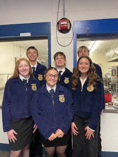 Grady FFA Chapter officers prepare for National FFA Week. From left to right: Keleigh Jones, Rawley Bone, Carisma Garcia, Noah Stanfield Addelynn Quintana and Gavin West.