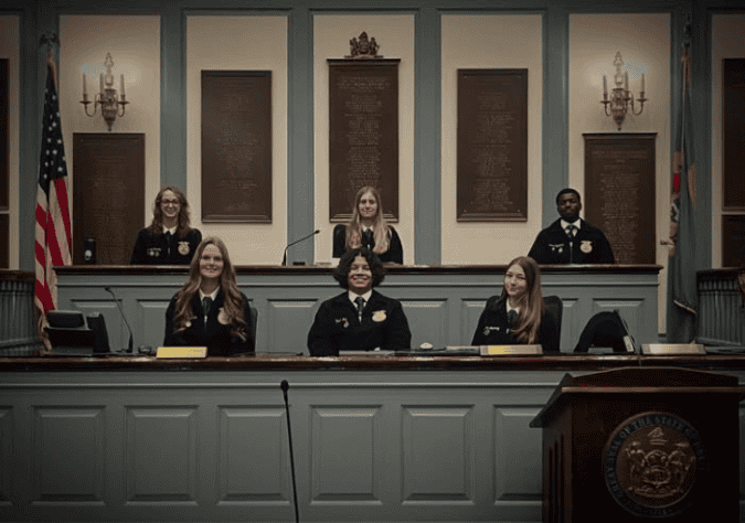 The 2025 Odessa FFA parliamentary procedure team.