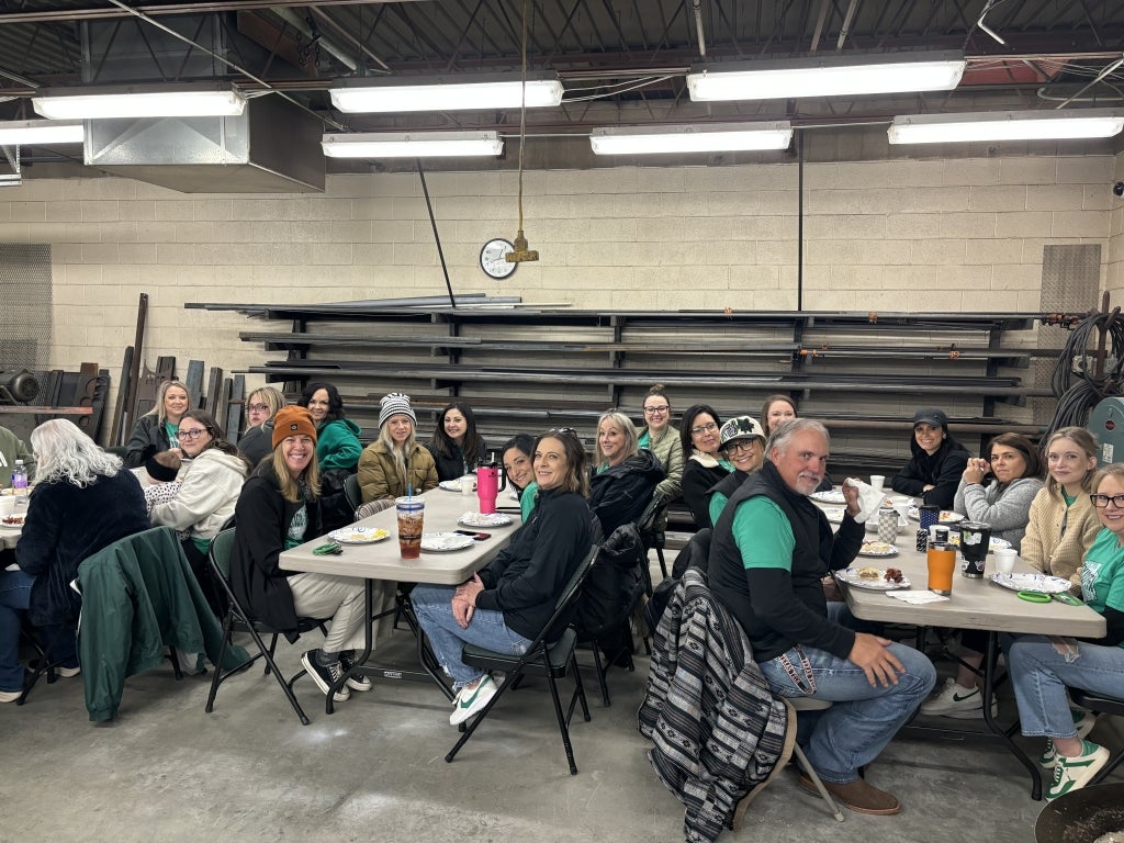 Texico teachers eat their appreciation breakfast before school.