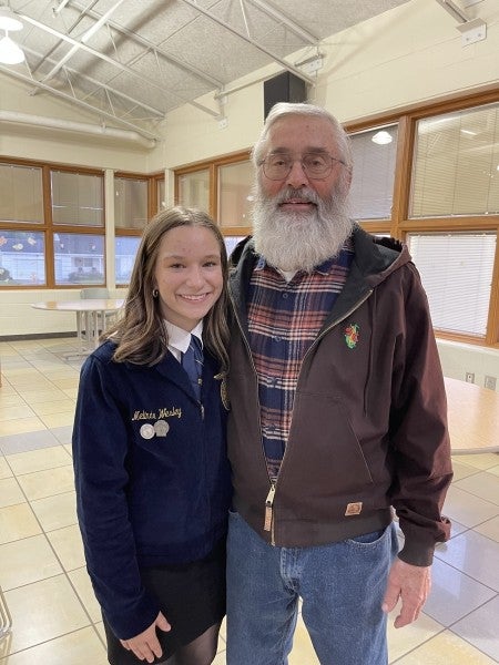 Melinda Wesley and her grandfather Louie Wesley.